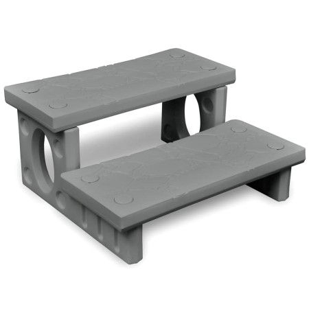 Escalones para bañera de hiromasaje gris de , Accesorios para piscinas y spa - Ref: Foro24-90881, Precio: 130,11 €, Descuento: %