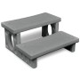 Escalones para bañera de hiromasaje gris de , Accesorios para piscinas y spa - Ref: Foro24-90881, Precio: 130,11 €, Descuento: %