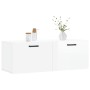 Armario de pared madera ingeniería blanco brillo 100x36,5x35 cm de , Taquillas y armarios de almacenamiento - Ref: Foro24-830...