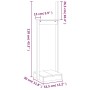 Soporte para leña madera maciza de pino 33,5x30x110 cm de , Bolsas y soportes de leña - Ref: Foro24-822616, Precio: 37,68 €, ...