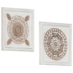 Paneles de pared tallados a mano 2 unidades MDF 40x40x1,5cm de , Recubrimiento de paredes - Ref: Foro24-321659, Precio: 36,66...