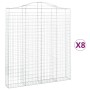 Cestas de gaviones 8 uds forma de arco hierro 200x30x220/240 cm de , Maceteros y jardineras - Ref: Foro24-3145562, Precio: 1,...