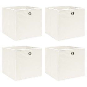 Cajas de almacenaje 4 uds tela blanco 32x32x32 cm de , Cestas para almacenaje - Ref: Foro24-288349, Precio: 25,36 €, Descuent...