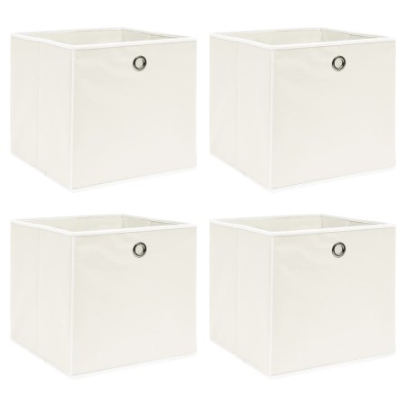 Cajas de almacenaje 4 uds tela blanco 32x32x32 cm de , Cestas para almacenaje - Ref: Foro24-288349, Precio: 25,36 €, Descuent...