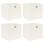 Cajas de almacenaje 4 uds tela blanco 32x32x32 cm de , Cestas para almacenaje - Ref: Foro24-288349, Precio: 25,36 €, Descuent...