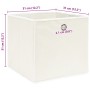 Cajas de almacenaje 4 uds tela blanco 32x32x32 cm de , Cestas para almacenaje - Ref: Foro24-288349, Precio: 25,36 €, Descuent...