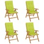 Sillas de jardín reclinables y cojines 4 uds madera maciza teca de , Sillas de jardín - Ref: Foro24-3196474, Precio: 667,04 €...
