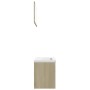 Set de muebles de baño madera ingeniería blanco y roble Sonoma de , Muebles de baño - Ref: Foro24-3070897, Precio: 332,85 €, ...
