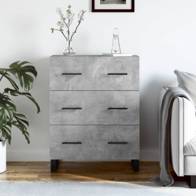 Aparador de madera de ingeniería gris hormigón 69,5x34x90 cm de , Aparadores - Ref: Foro24-827880, Precio: 110,16 €, Descuent...