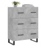 Aparador de madera de ingeniería gris hormigón 69,5x34x90 cm de , Aparadores - Ref: Foro24-827880, Precio: 110,16 €, Descuent...