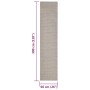Alfombra de sisal natural color arena 66x300 cm de , Alfombras - Ref: Foro24-136356, Precio: 84,94 €, Descuento: %