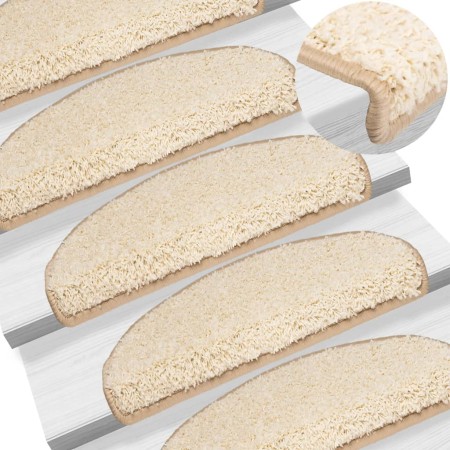 Alfombrillas de escalera 10 unidades crema 65x21x4 cm de , Alfombrillas para escalones - Ref: Foro24-149807, Precio: 60,73 €,...