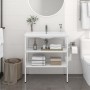 Estructura de lavabo de hierro blanco 79x38x83 cm de , Tocadores de baño - Ref: Foro24-338486, Precio: 65,57 €, Descuento: %