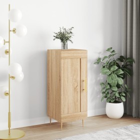 Aparador madera contrachapada color roble Sonoma 34,5x34x90 cm de , Aparadores - Ref: Foro24-830431, Precio: 62,29 €, Descuen...