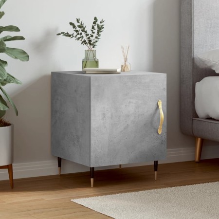 Mesita de noche madera de ingeniería gris hormigón 40x40x50 cm de , Mesitas de noche - Ref: Foro24-827524, Precio: 28,11 €, D...