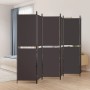 Biombo divisor de 6 paneles de tela marrón 300x180 cm de , Divisores de ambientes - Ref: Foro24-350223, Precio: 64,58 €, Desc...