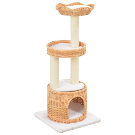 Rascador para gatos con poste de sisal madera natural de sauce de , Mobiliario para gatos - Ref: Foro24-170728, Precio: 110,3...