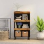 Armario auxiliar madera maciza de mango 60x33x107 cm de , Mesitas de noche - Ref: Foro24-352892, Precio: 140,69 €, Descuento: %