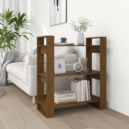 Estantería/divisor de espacios pino marrón miel 80x35x91 cm de , Librerías y estanterías - Ref: Foro24-813902, Precio: 47,23 ...