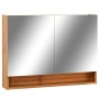 Mueble de baño con espejo LED MDF roble 80x15x60 cm de vidaXL, Tocadores de baño - Ref: Foro24-323606, Precio: 169,10 €, Desc...