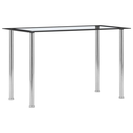 Mesa de comedor vidrio templado negro transparente 120x60x75 cm de , Mesas de cocina y de comedor - Ref: Foro24-281851, Preci...