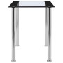 Mesa de comedor vidrio templado negro transparente 120x60x75 cm de , Mesas de cocina y de comedor - Ref: Foro24-281851, Preci...