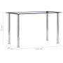 Mesa de comedor vidrio templado negro transparente 120x60x75 cm de , Mesas de cocina y de comedor - Ref: Foro24-281851, Preci...