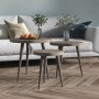 Juego de mesitas auxiliares 3 piezas MDF y hierro gris de , Mesas auxiliares - Ref: Foro24-286095, Precio: 70,01 €, Descuento: %