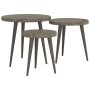 Juego de mesitas auxiliares 3 piezas MDF y hierro gris de , Mesas auxiliares - Ref: Foro24-286095, Precio: 70,01 €, Descuento: %