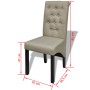 Sillas de comedor 2 unidades de tela beige de , Sillas de comedor - Ref: Foro24-240556, Precio: 187,80 €, Descuento: %