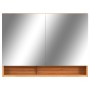 Mueble de baño con espejo LED MDF roble 80x15x60 cm de vidaXL, Tocadores de baño - Ref: Foro24-323606, Precio: 169,10 €, Desc...
