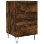 Mesita de noche madera de ingeniería roble ahumado 40x40x66 cm de , Mesitas de noche - Ref: Foro24-827657, Precio: 59,14 €, D...