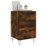 Mesita de noche madera de ingeniería roble ahumado 40x40x66 cm de , Mesitas de noche - Ref: Foro24-827657, Precio: 59,14 €, D...