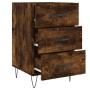 Mesita de noche madera de ingeniería roble ahumado 40x40x66 cm de , Mesitas de noche - Ref: Foro24-827657, Precio: 59,14 €, D...