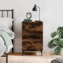 Mesita de noche madera de ingeniería roble ahumado 40x40x66 cm de , Mesitas de noche - Ref: Foro24-827681, Precio: 63,74 €, D...