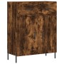 Aparador de madera de ingeniería roble ahumado 69,5x34x90 cm de , Aparadores - Ref: Foro24-827993, Precio: 94,33 €, Descuento: %