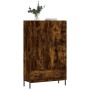 Aparador alto madera de ingeniería roble ahumado 69,5x31x115 cm de , Aparadores - Ref: Foro24-828249, Precio: 79,34 €, Descue...
