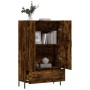 Aparador alto madera de ingeniería roble ahumado 69,5x31x115 cm de , Aparadores - Ref: Foro24-828249, Precio: 79,34 €, Descue...