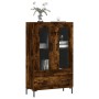 Aparador alto madera de ingeniería roble ahumado 69,5x31x115 cm de , Aparadores - Ref: Foro24-828305, Precio: 90,99 €, Descue...