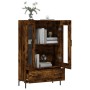 Aparador alto madera de ingeniería roble ahumado 69,5x31x115 cm de , Aparadores - Ref: Foro24-828305, Precio: 90,99 €, Descue...