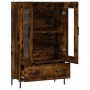 Aparador alto madera de ingeniería roble ahumado 69,5x31x115 cm de , Aparadores - Ref: Foro24-828305, Precio: 90,99 €, Descue...