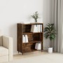 Estantería madera de ingeniería roble ahumado 69,5x32,5x90 cm de , Librerías y estanterías - Ref: Foro24-828345, Precio: 55,4...