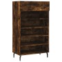 Zapatero madera de ingeniería roble ahumado 60x35x105 cm de , Armarios y almacenamiento - Ref: Foro24-829633, Precio: 56,79 €...