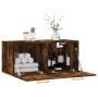Armario de pared madera ingeniería roble ahumado 80x36,5x35 cm de , Taquillas y armarios de almacenamiento - Ref: Foro24-8300...