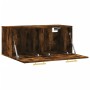 Armario de pared madera ingeniería roble ahumado 80x36,5x35 cm de , Taquillas y armarios de almacenamiento - Ref: Foro24-8300...