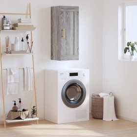 Armario de pared madera de ingeniería gris Sonoma 34,5x34x90 cm de , Aparadores - Ref: Foro24-830490, Precio: 50,06 €, Descue...