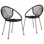Sillas de jardín 2 unidades ratán de PVC negro de , Sillas de jardín - Ref: Foro24-48566, Precio: 206,66 €, Descuento: %