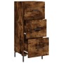 Aparador madera de ingeniería roble ahumado 34,5x34x90 cm de , Aparadores - Ref: Foro24-828609, Precio: 75,82 €, Descuento: %