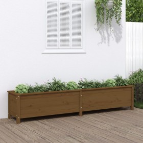 Arriate elevado de jardín madera pino marrón miel 199,5x40x39cm de , Maceteros y jardineras - Ref: Foro24-825271, Precio: 149...