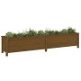Arriate elevado de jardín madera pino marrón miel 199,5x40x39cm de , Maceteros y jardineras - Ref: Foro24-825271, Precio: 149...